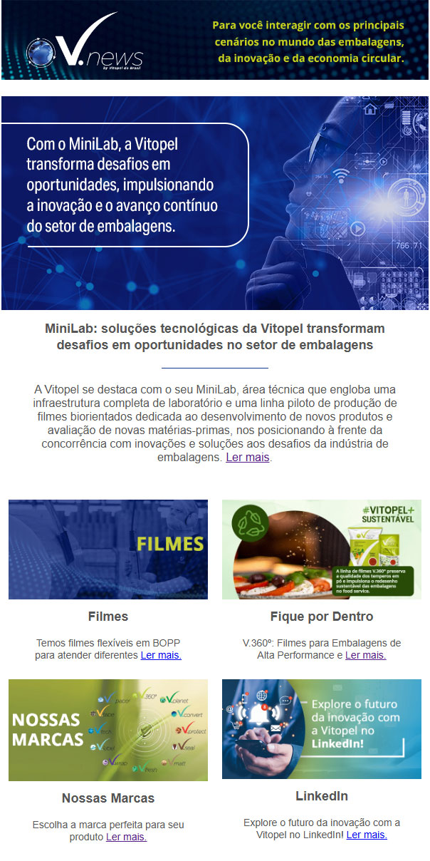 MiniLab: soluções tecnológicas da Vitopel transformam desafios em oportunidades no setor de embalagens